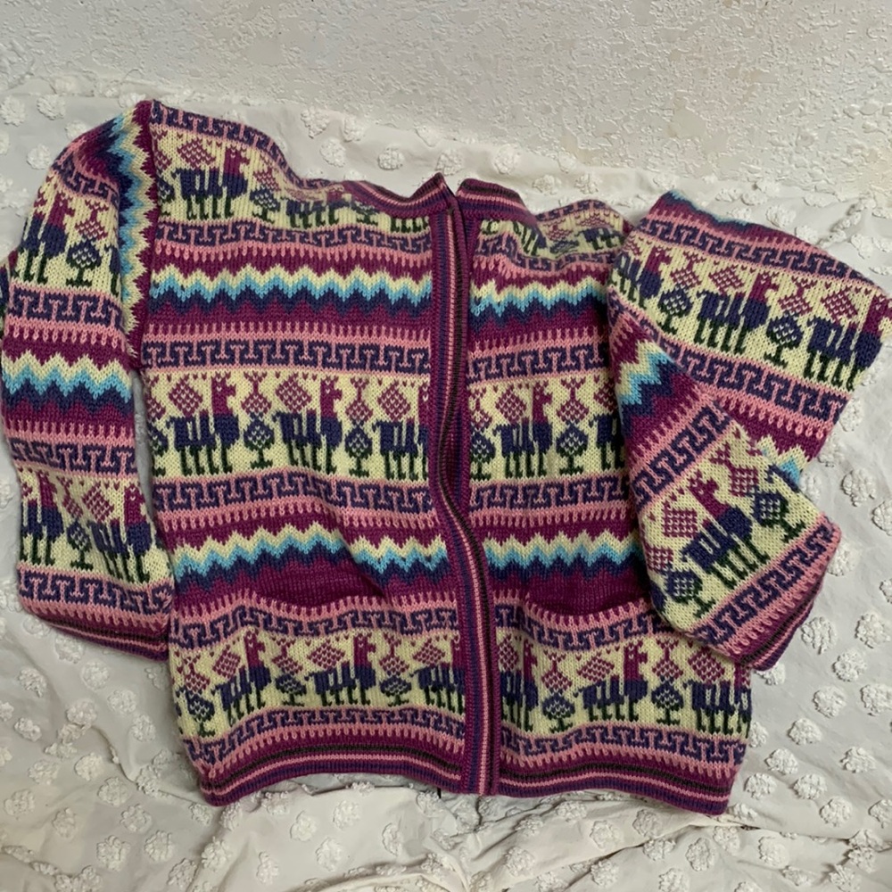 Vintage Artesania LosAndes Zippered Sweater